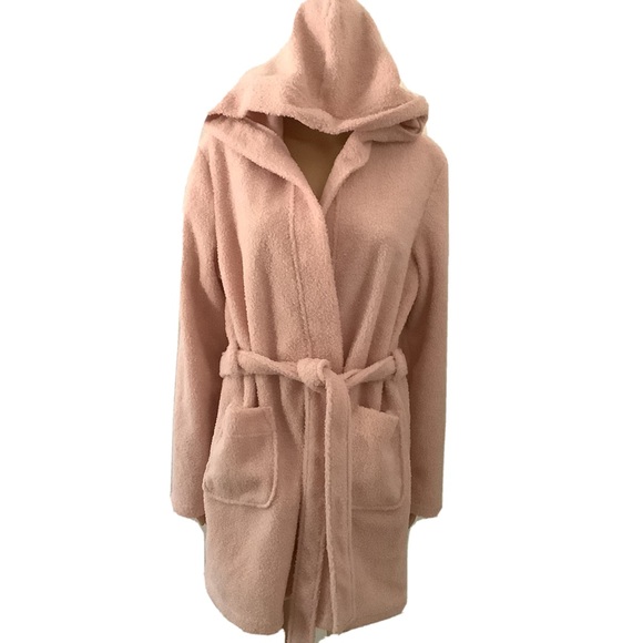 Ambrielle Sleepwear Robe Sz Small Women Soft Pink With Hood - Picture 2 of 11